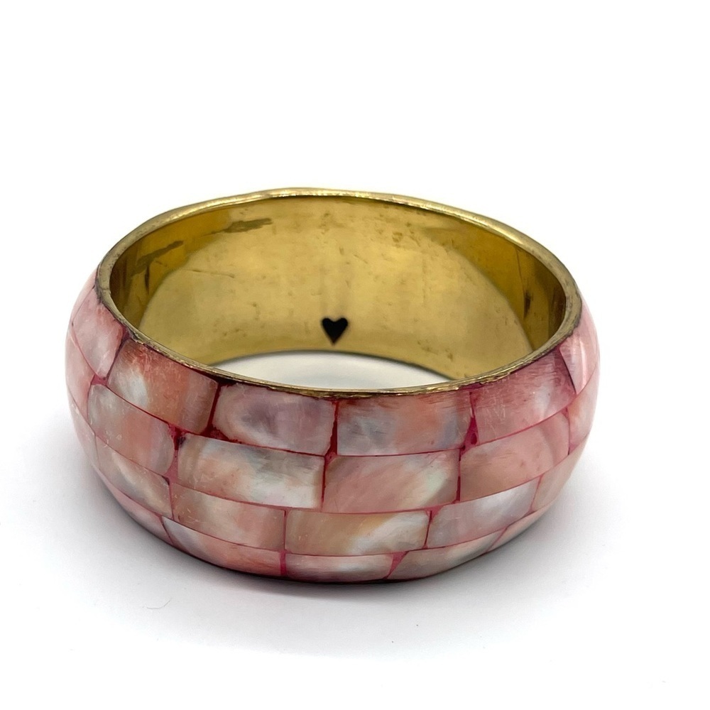 Stella & Dot Brass and Pink Mother of Pearl